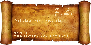 Polatschek Levente névjegykártya